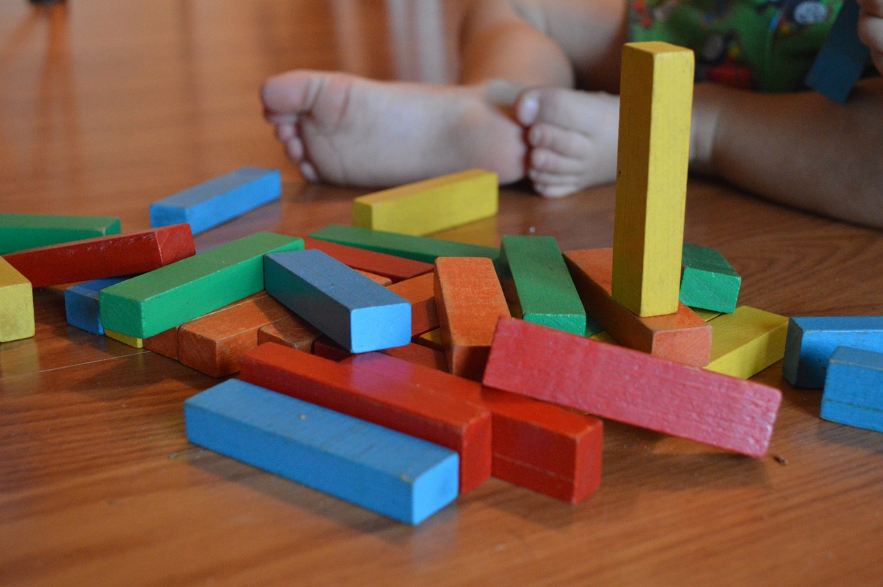 Children playing and learning